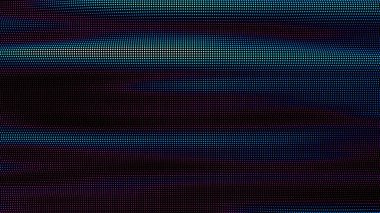 Renkli noktalar dalgaları. Nokta dizisinin dijital veri sıçraması. Fütürist pürüzlü UI elementi.