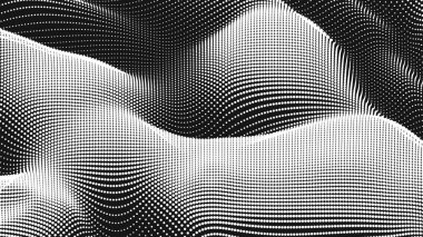 Point wave noise texture. Abstract dot background. Technological cyberspace background