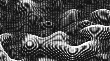 Point wave noise texture. Abstract dot background. Technological cyberspace background