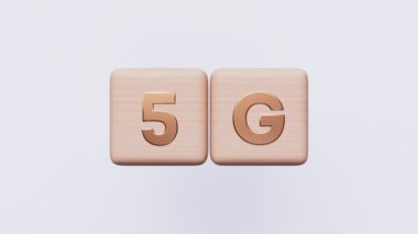 Tahta küp döndü ve 5G işaretini 6G olarak değiştirdi. 6G mobil ağ, veri teknolojisi, iş iletişimi ve kablosuz konsept.