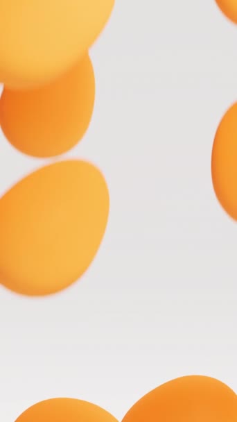 Orange Påskägg Falla Ner Och Fylla Upp Skärmen Återgivning Animation — Stockvideo