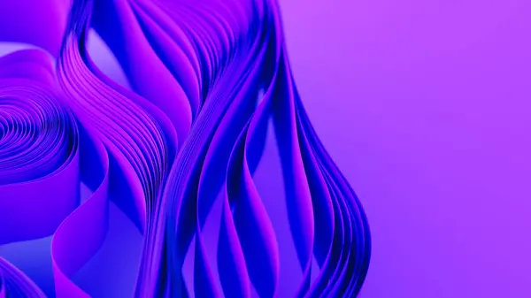 Couches Violettes Tissu Papier Gaufrage Torsion Abstraite Tissu Illustration Rendu — Photo