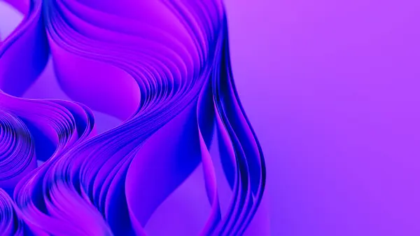 Couches Violettes Tissu Papier Gaufrage Torsion Abstraite Tissu Illustration Rendu — Photo