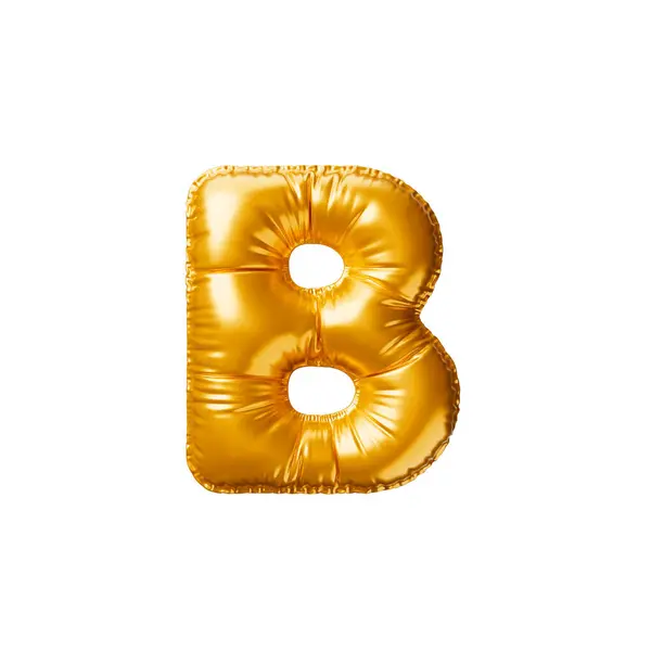 金色气球字母B 3D渲染说明 — 图库照片#