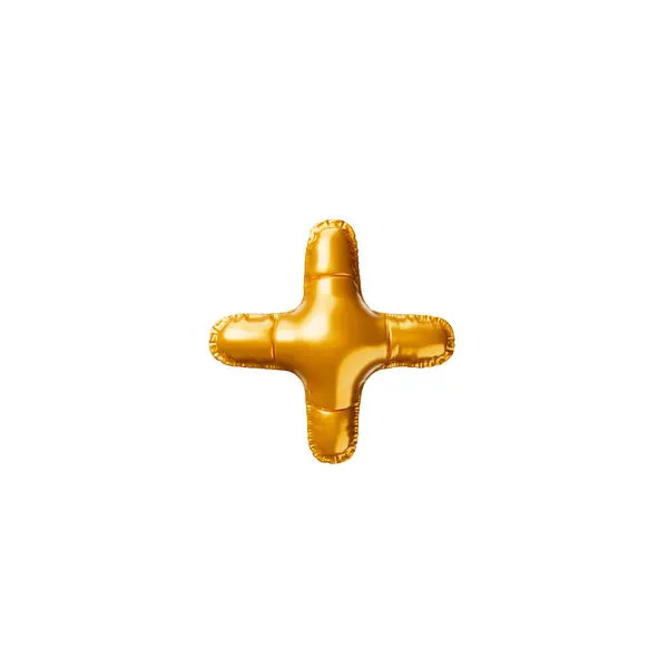 Złoty Balon Znak Ilustracja Renderowania — Zdjęcie stockowe