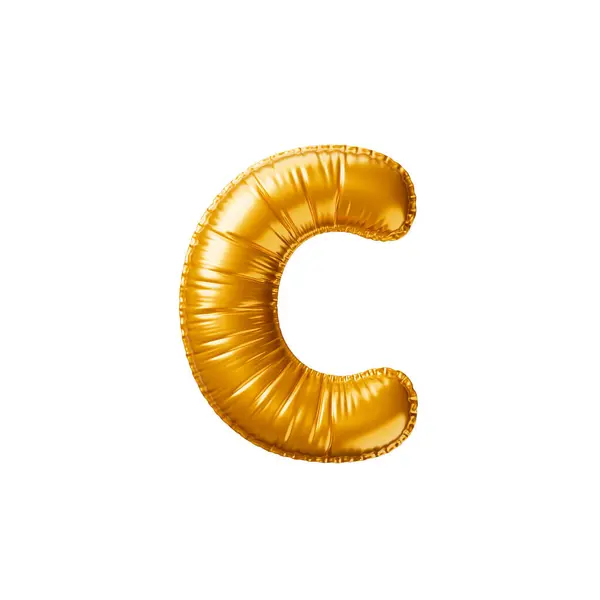 金色气球字母C 3D渲染说明 — 图库照片#