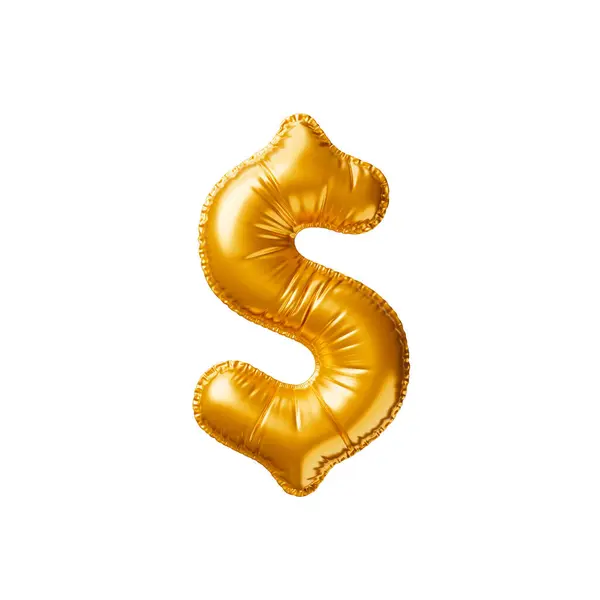 Gouden Ballon Dollar Teken Illustratie Weergeven — Stockfoto