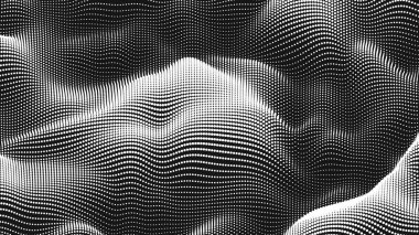 Point wave noise texture. Abstract dot background. Technological cyberspace background