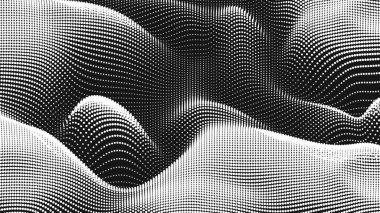 Point wave noise texture. Abstract dot background. Technological cyberspace background