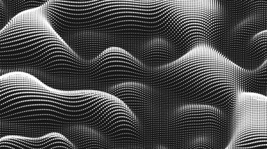 Point wave noise texture. Abstract dot background. Technological cyberspace background
