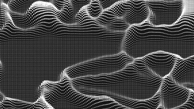 Nokta dalga dokusu. Soyut nokta arkaplanı. Teknolojik siber uzay arkaplanı