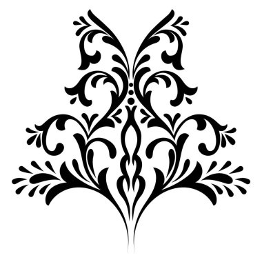 Damask ornamental elements Elegant floral abstract element for design. Perfect for invitations, cards etc. clipart