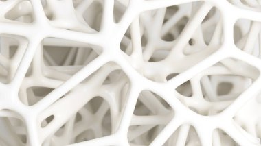 Soyut kompleks organik süngerimsi yapı. Kemik dokusu. 3d resimleme.