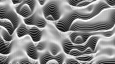 Nokta dalga ses dokusu. Soyut nokta arkaplanı. Teknolojik siber uzay arkaplanı