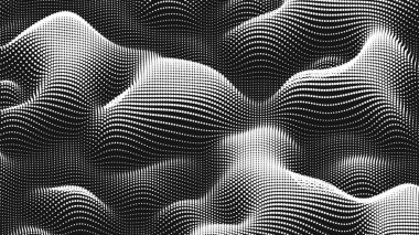 Point wave noise texture. Abstract dot background. Technological cyberspace background