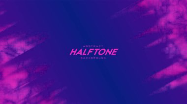 Soyut vektör monokrom yarım ton arkaplanı yırtılmış. Noktalanmış doku elementi. Çapraz bileşim.