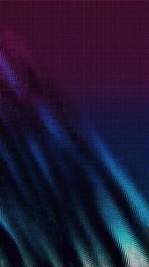 Renkli noktaların döngü dalgaları. Nokta dizisinin dijital veri sıçraması. Fütürist pürüzlü UI elementi. Dikey video.