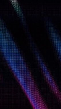 Renkli noktaların döngü dalgaları. Nokta dizisinin dijital veri sıçraması. Fütürist pürüzlü UI elementi. Dikey video.