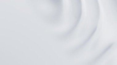 Beyaz yüzeyde soyut yansıtıcı dalgalanmalar. Sütlü su dalgaları. Saten kırışır. Döngü 3d canlandırma canlandırması.