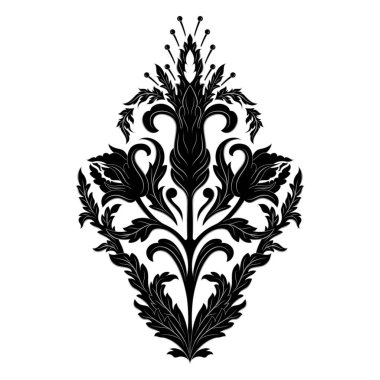 Şam süsleme elementleri tasarım için zarif çiçek soyut elementleri. Davetiyeler, kartlar vs. için mükemmel.