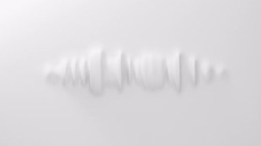 Moda Neomorfizm tarzı katı ses dalgası, soyut müzik dalgalanması. Yazdırma döngüsü.