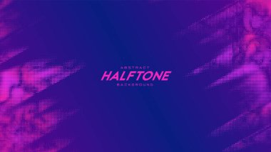 Soyut vektör monokrom yarım ton arkaplanı yırtılmış. Noktalanmış doku elementi. Çapraz bileşim.