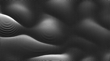 Point wave noise texture. Abstract dot background. Technological cyberspace background