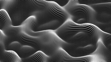 Point wave noise texture. Abstract dot background. Technological cyberspace background