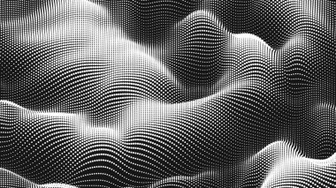 Point wave noise texture. Abstract dot background. Technological cyberspace background