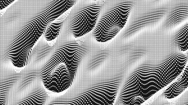 Nokta dalga ses dokusu. Soyut nokta arkaplanı. Teknolojik siber uzay arkaplanı