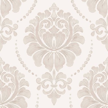Damask seamless pattern element. Vintage classical old fashioned damask ornament, seamless texture for wallpapers, textile