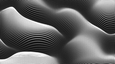 Point wave noise texture. Abstract dot background. Technological cyberspace background
