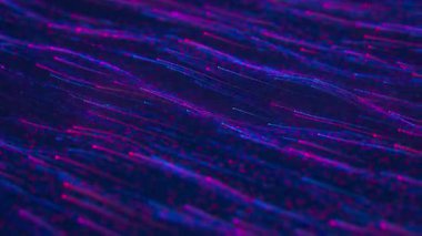 Büyük veri ışık hızı akışı. Kuantum hesaplamasının soyut dijital veri akışı. Qubit iz dalgalarının siber uzayı. Modern teknoloji bilgi iletimi