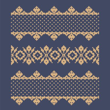 Ukrayna sınır desenli element. Blok yazdırma ya da dövme tasarımı için şablon. Çiçek geometrik dekor