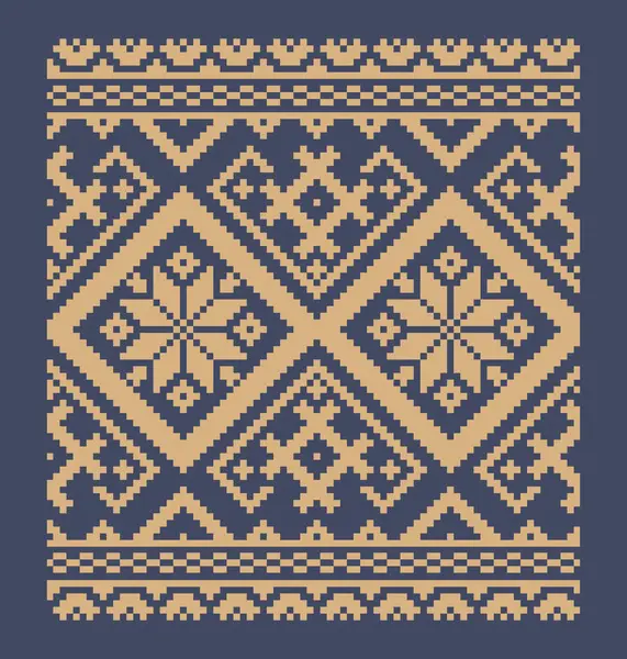 Ukrayna sınır desenli element. Blok yazdırma ya da dövme tasarımı için şablon. Çiçek geometrik dekor