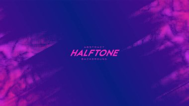 Soyut vektör monokrom yarım ton arkaplanı yırtılmış. Noktalanmış doku elementi. Çapraz bileşim.