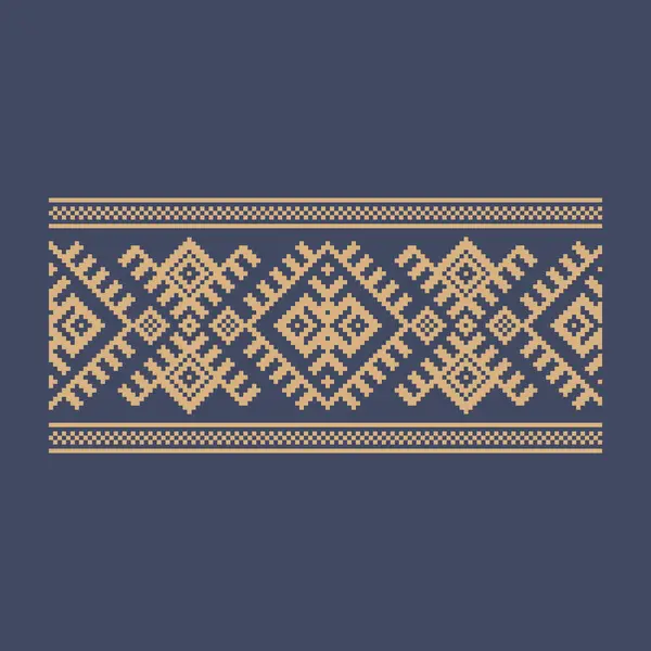 Ukrayna sınır desenli element. Blok yazdırma ya da dövme tasarımı için şablon. Çiçek geometrik dekor