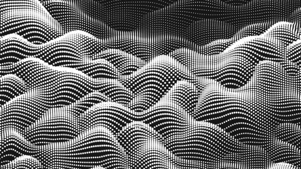 Nokta dalga ses dokusu. Soyut nokta arkaplanı. Teknolojik siber uzay arkaplanı