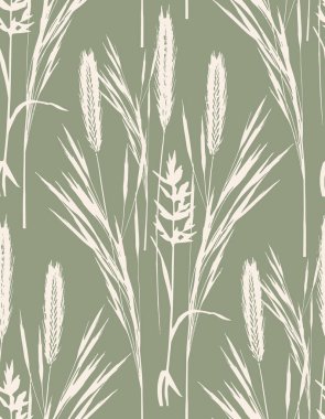 Çiçeksiz, şirin desenli, çayır çiçekleri siluetleri olan. Çiçek vektör illüstrasyon arka planı. Kırsal vintage biçimi, tekstil veya duvar kağıtları ile yazdır