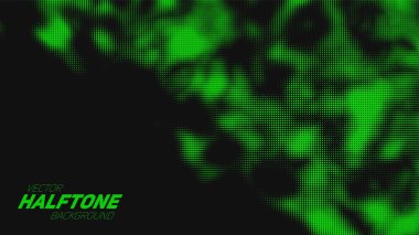 Soyut vektör yeşil yarım ton arkaplanı yırtmış. Çizilmiş noktalı doku ögesi