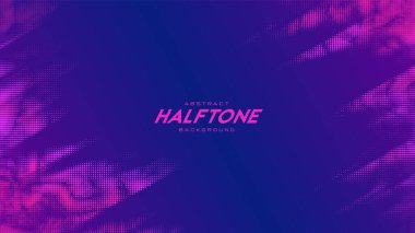 Soyut vektör monokrom yarım ton arkaplanı yırtılmış. Noktalanmış doku elementi. Çapraz bileşim.