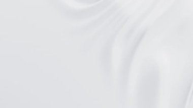 Beyaz yüzeyde soyut yansıtıcı dalgalanmalar. Sütlü su dalgaları. Saten kırışır. Döngü 3d canlandırma canlandırması.