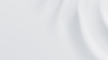 Beyaz yüzeyde soyut yansıtıcı dalgalanmalar. Sütlü su dalgaları. Saten kırışır. Döngü 3d canlandırma canlandırması.