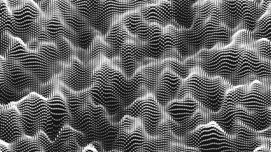 Nokta dalga ses dokusu. Soyut nokta arkaplanı. Teknolojik siber uzay arkaplanı