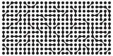 Metaball siyah-beyaz vektör arkaplanı. Sıvı dönüşüm bağlı damlalar şablonu. Organik teknoloji geometrik arkaplan