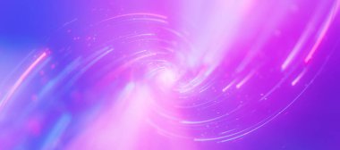 Büyük verilerin içinde ışık hızı bükülmüş akış. Kuantum hesaplamasının soyut dijital veri akışı. Qubit izlerinin siber uzayı. Modern teknoloji bilgi iletimi