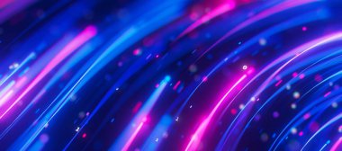 Büyük veri ışık hızı akışının kapanışı. Kuantum hesaplamasının soyut dijital veri akışı. Qubit iz dalgalarının siber uzayı. Modern teknoloji bilgi iletimi