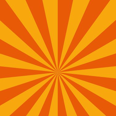 Retro Groovy 70 'lerin arka planı. Y2k estetik güneş patlaması. Retro güneş ışını arka planı. Kırmızı ve sarı renkler. Moda vektör arkaplanı.