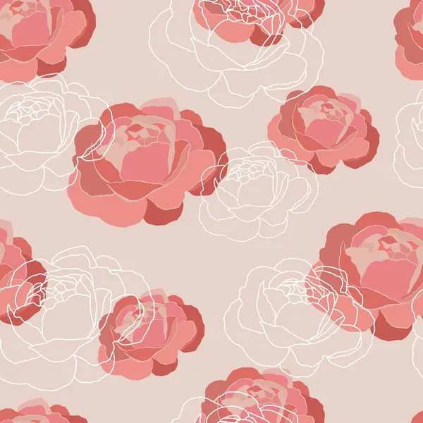 トレンディなスタイルの抽象的な花のシームレスなパターン ペーパー 招待状 壁紙等を包むための簡単なエレガントな質 ベクトルデザイン ベクターグラフィックス