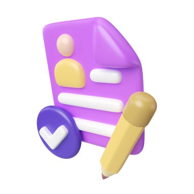 This is Applicant 3D Render Illustration Icon, high resolution jpg file, isolated on a white background